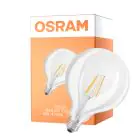 Osram Classic LED E27 Globe Fadenlampe Klar 4W 470lm - 827 Extra Warmweiß | Ersatz Für 40W - UKCA Version