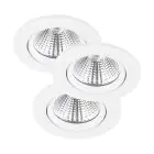 Mehrfachpackung 3x Nordlux Spot Fremont Metall Weiß 4.5W 345lm 36D - 827 Extra Warmweiß | 85mm - IP23- Dimmbar