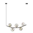 Emibig Pendelleuchte Ritz Stahl Schwarz | Geeignet für 5x E14 - Max 10W