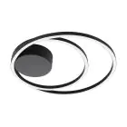 Eglo Deckenleuchte Ruotale Aluminium Stahl Schwarz 36W 4400lm - 830 Warmweiß | IP20